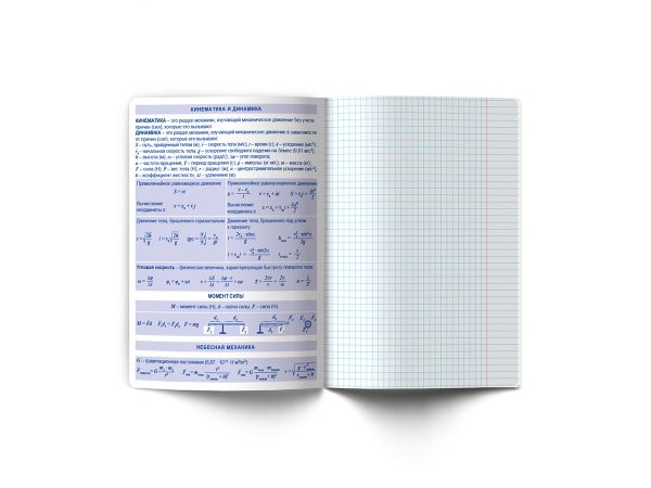 Тетрадь со справочным материалом Доска желаний, A5+ 48 л. на скобе 60 г/м², белизна 90%, 10 шт, клетка, 000518 Физика, Светоч 48ТПСКд5_0_2_1
