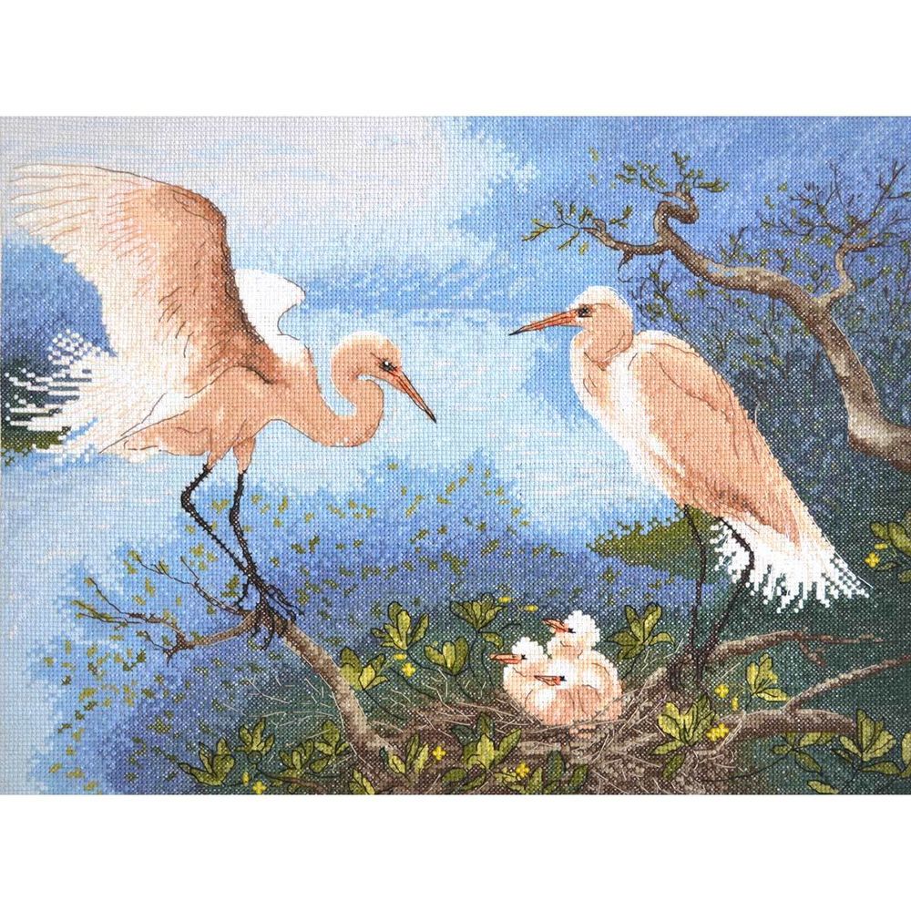 Набор для вышивания нитками Hobby&Pro, Уютное гнездышко 37х28см