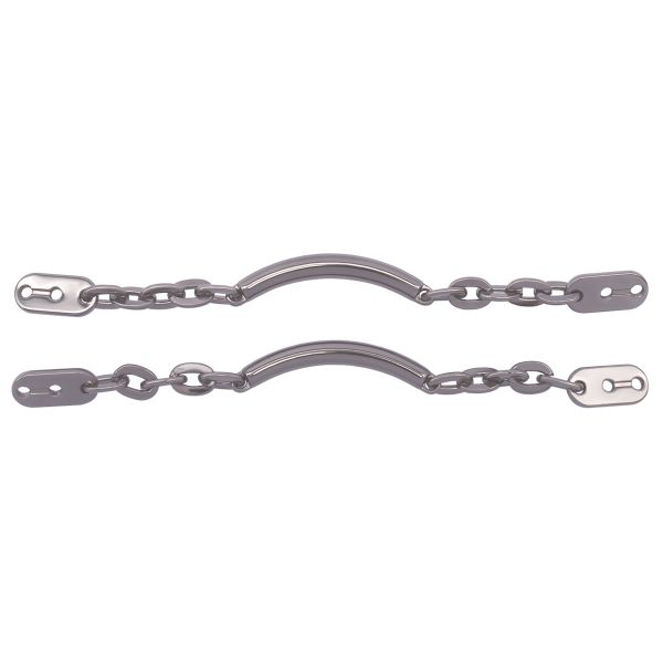 Цепочка-вешалка 105х 7 мм, металл, Pewter олово, чер.никель, 2 шт, MB196