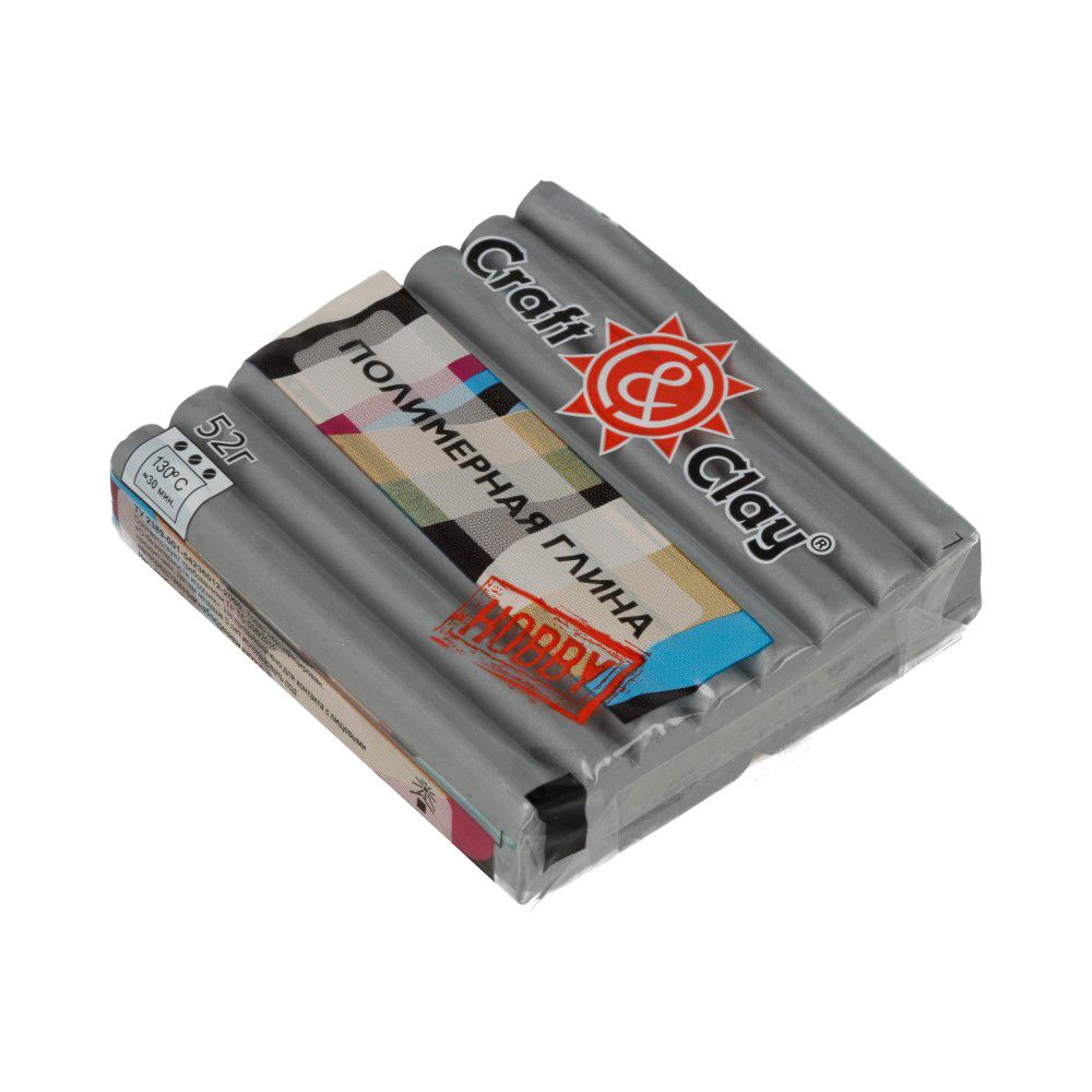 Полимерная глина металлик 52 г, 1103 алюминий, Craft&amp;Clay CCH