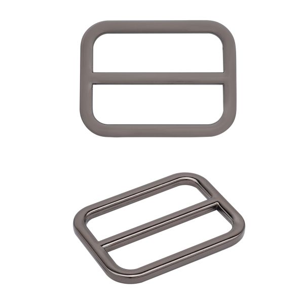 Пряжка регулировочная металл 30 мм (36х27 мм, d-3 мм, литая, черный никель, 4 шт