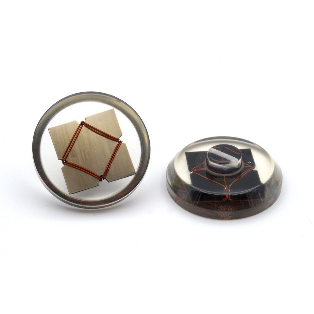 Пуговицы на ножке пальтовые 60L, 38.1 мм, (пластик), 6 шт