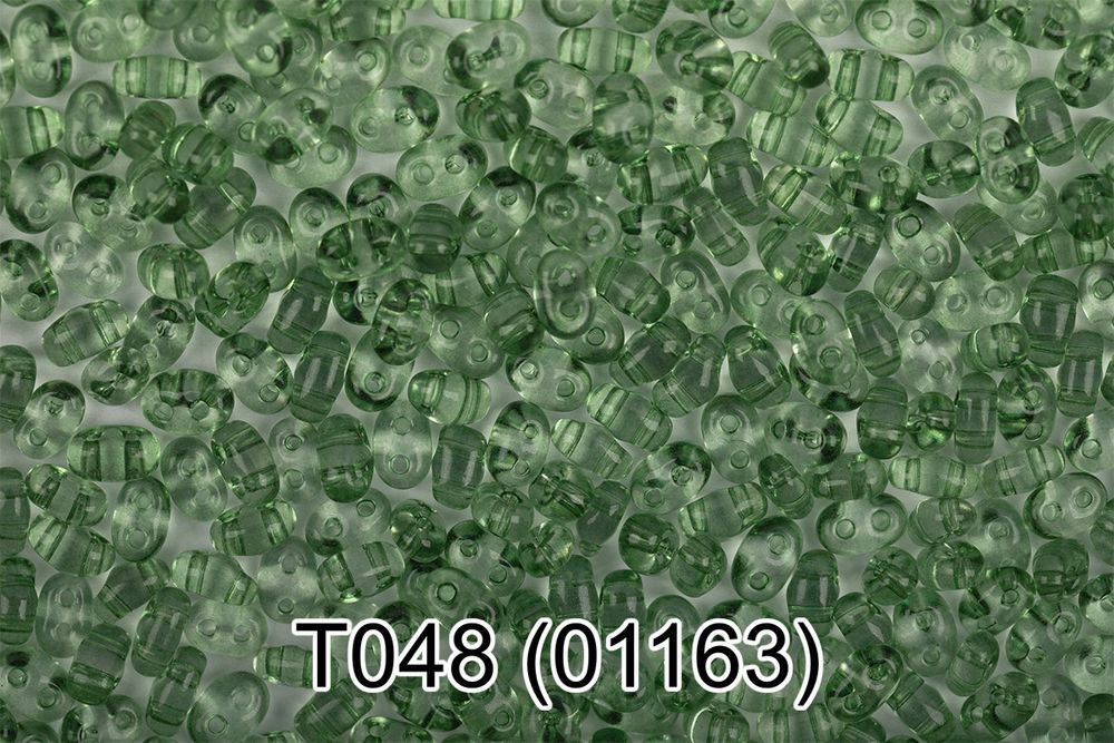 Бисер Gamma Twin 2.5х5 мм, 50 г (10х5 г), T048 т.зеленый, 01163, 321-96001