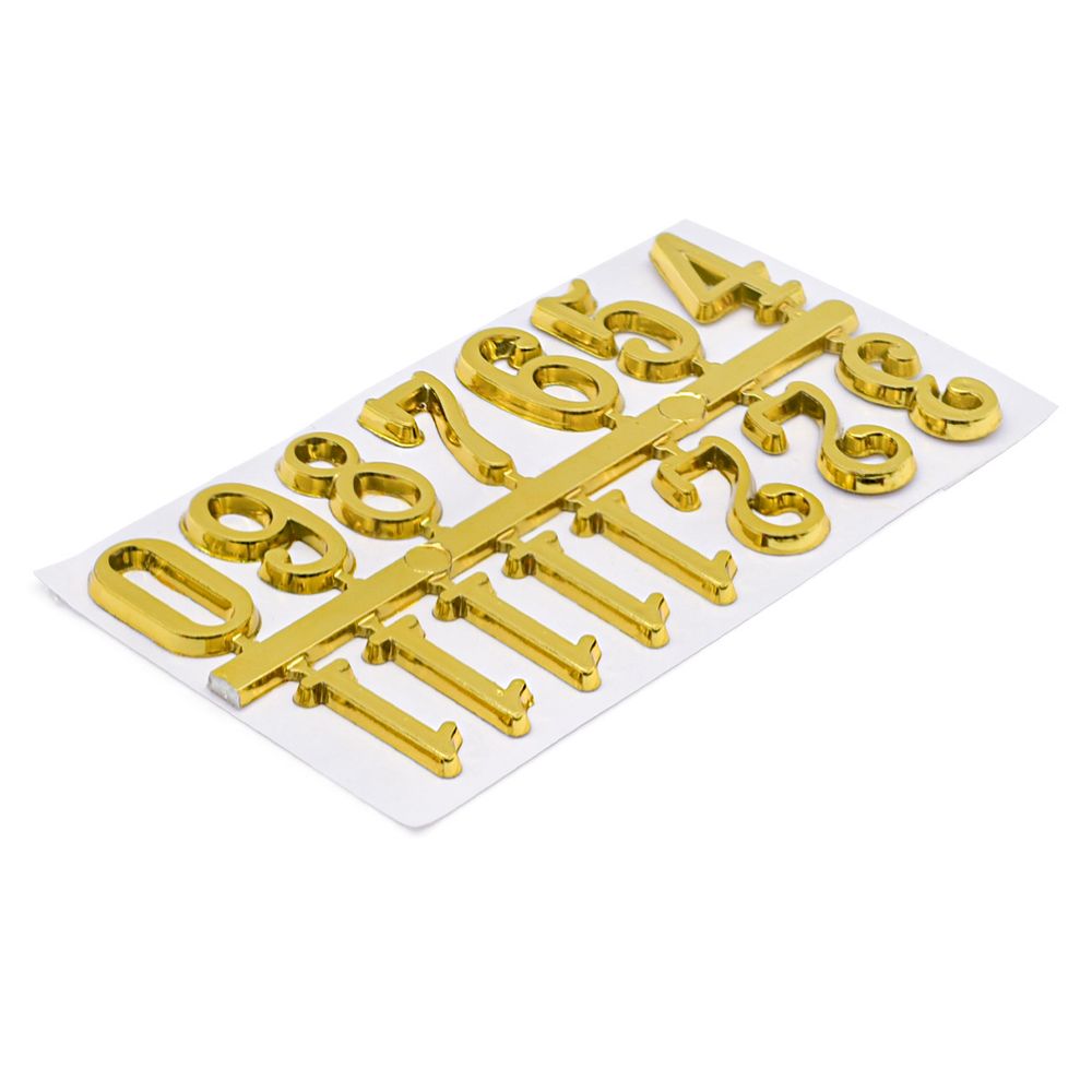 Цифры арабские для часов 1,5см, золото