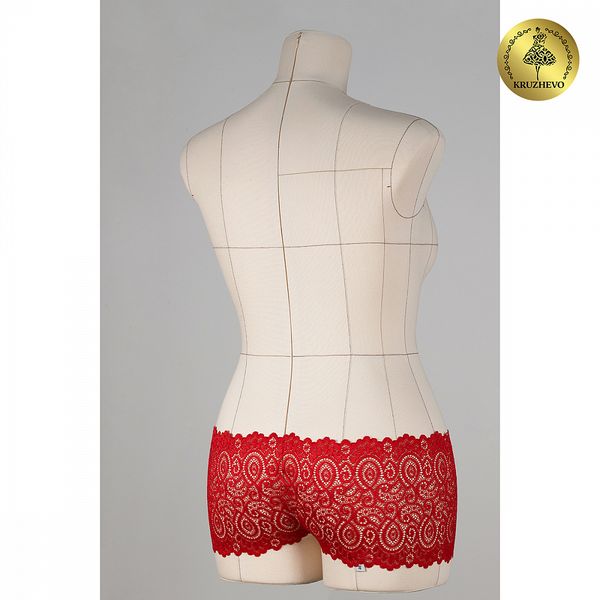 Кружево бельевое эластичное 180 мм / 25 м, 263, цв.100 красный, Kruzhevo
