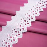 Кружево шитьё х/б 73 мм / 3.4 метра, цвет белоснежный