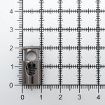 Фиксатор (зажим) для шнура металл 1 отв., 20х10 мм, (in ⌀4.0 мм), 10 шт, черный никель, IR-902