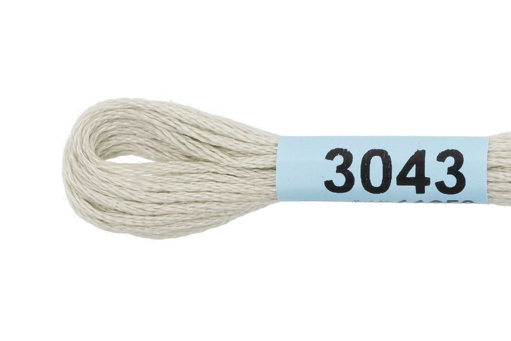 Мулине Gamma 100% хлопок, цв.3043 лен натуральный, 24 мотка по 8 метров