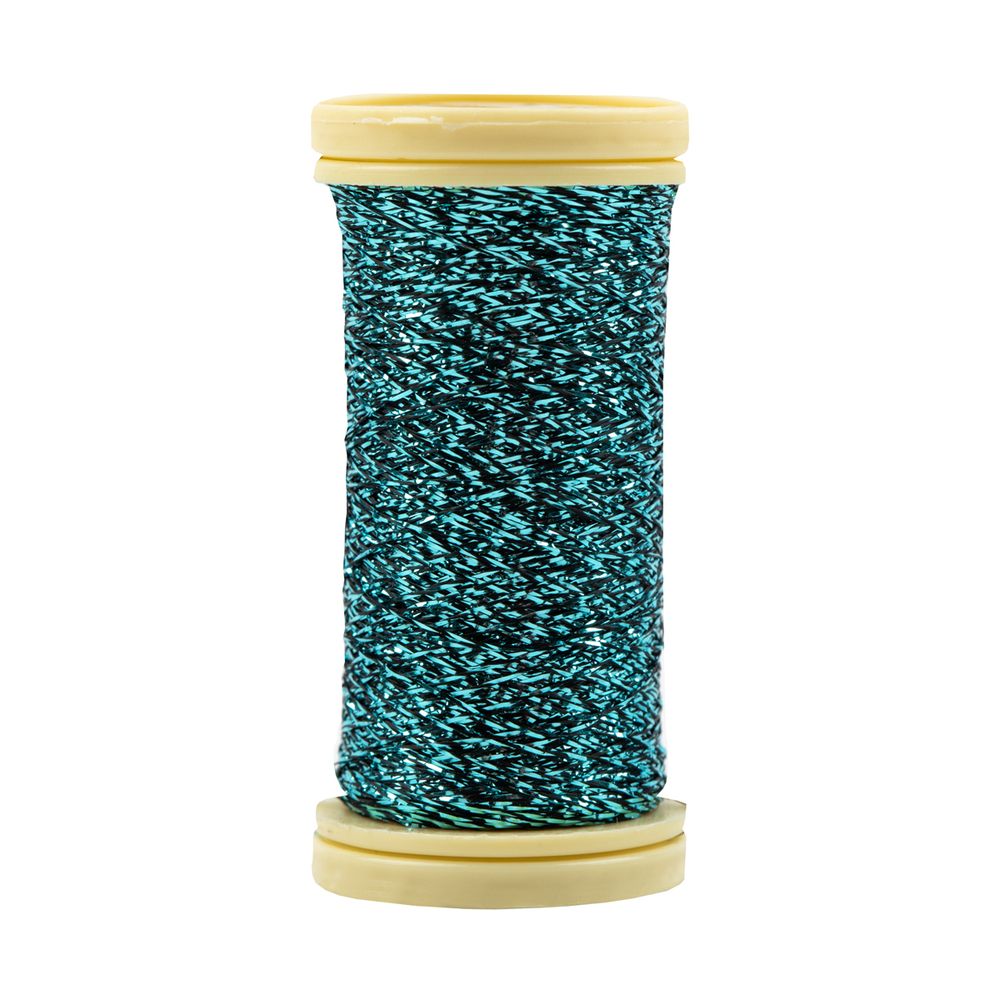 Мулине Gamma металлик M 5 мотков по 50 метров, M-143 черный/бирюзовый, Gamma BRILL