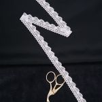 Кружево вязаное (тесьма) 20 мм / 13.72 метра, хлопок, белый, 3AR3376