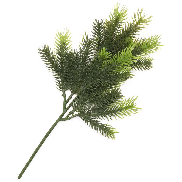 Ветка еловая зеленая 34 см, CQ21-Z010