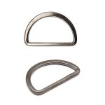 Полукольцо литое металл внутр. 40 мм (внешн. 48х30 мм), 2 шт, Hobby&Pro, чер.никель