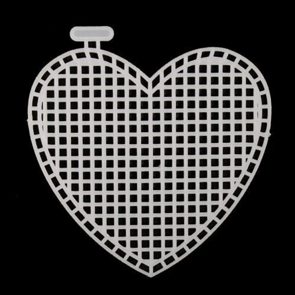 Канва пластиковая мал. "Сердце", 7х8 см, Bestex