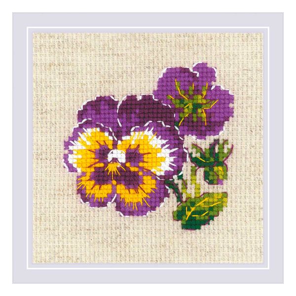 Набор для вышивания нитками Риолис, Пара анюток 13х13см