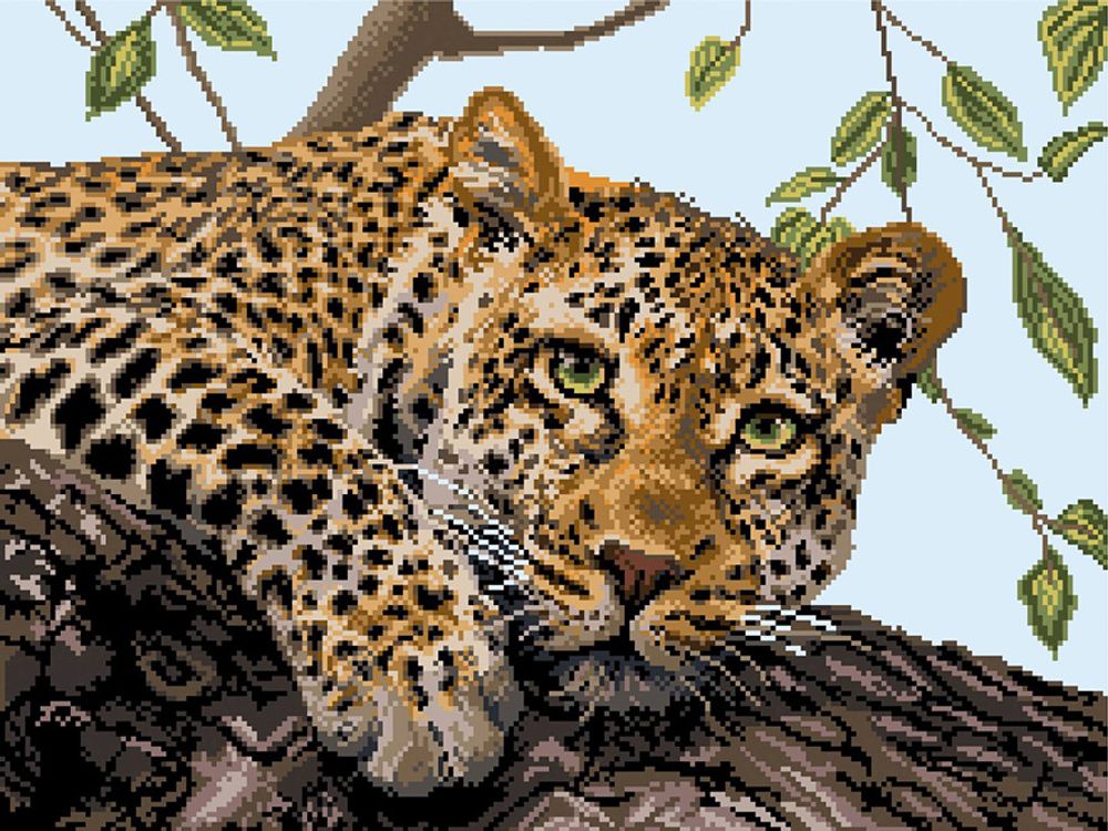 Рисунок на канве Матренин Посад 37х49 - 1881 Леопард