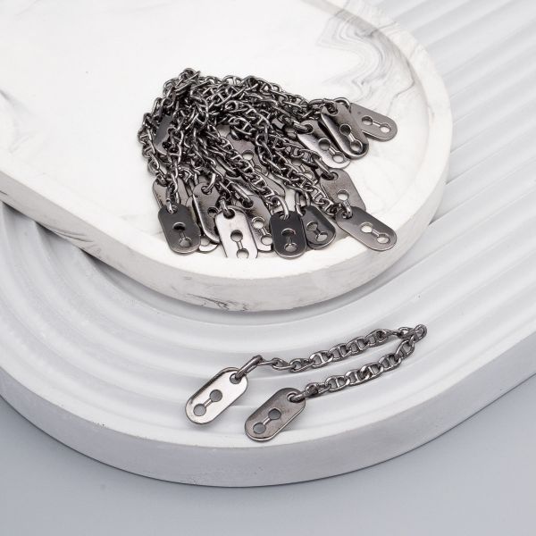 Вешалка-цепочка для одежды 102х7 мм, металл, чер.никель, 10 шт, ГНУ14377