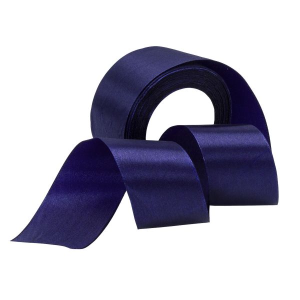 Лента атласная 1-сторонняя 50.0 мм / 22.86±1 метров, аналог 7730446, 77 т.синий, DDZ2401, Globus