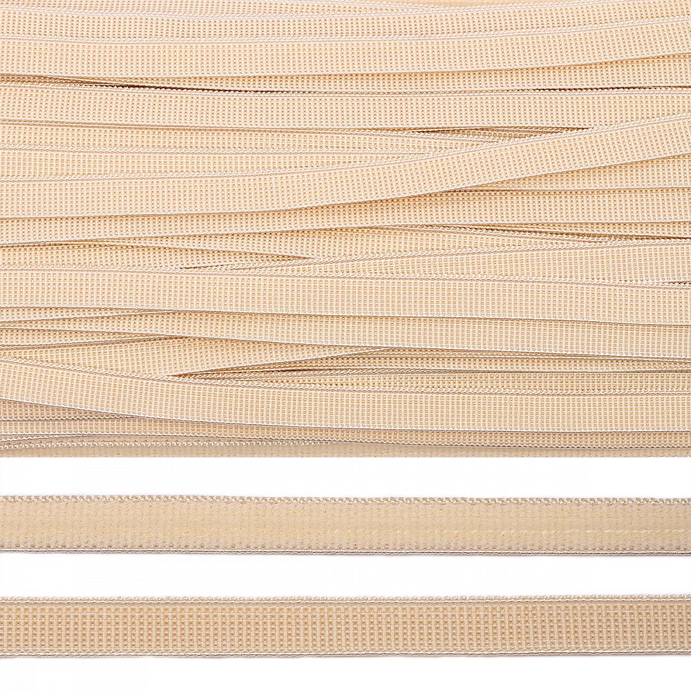 Резинка бельевая (с силиконом) 8.0 мм / 50 метров, цв.S180 бежевый песочный