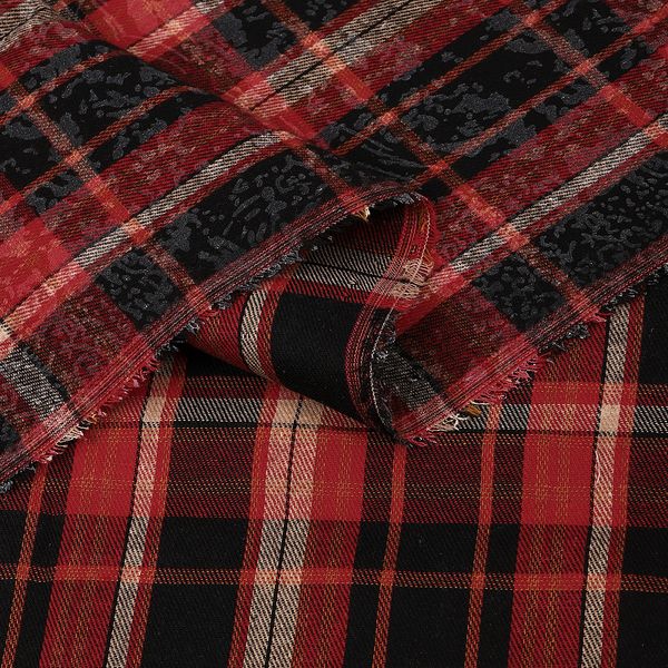 Фланель рубашечная вареная 150 г/м², 150 см / 2 метра, TBY.Fl.T525 красный