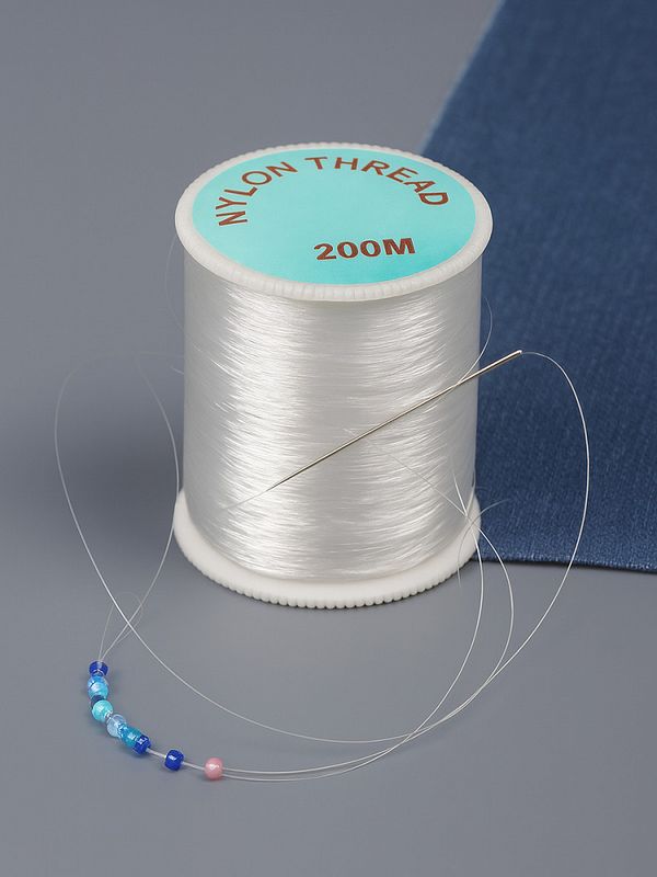 Нить прозрачная (мононить) 0.15 мм / 12 кат. по 200 метров, белый, Ideal