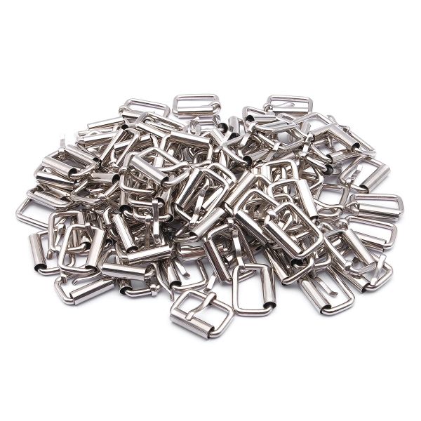 Пряжка ременная металл 20 мм (внешн. 25х20 мм), 100 шт, никель