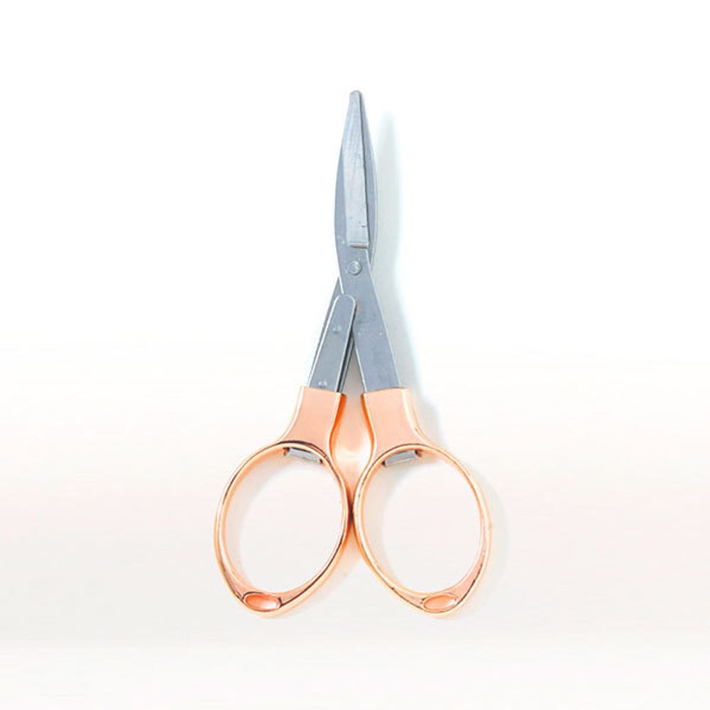 Ножницы складные Knit Pro, 10 см, серебристый/розовое золото, 11286