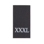 Этикетка-размерник 10х20мм, 100 шт/упак, черный фон/белый шрифт (MN) (XXXL)