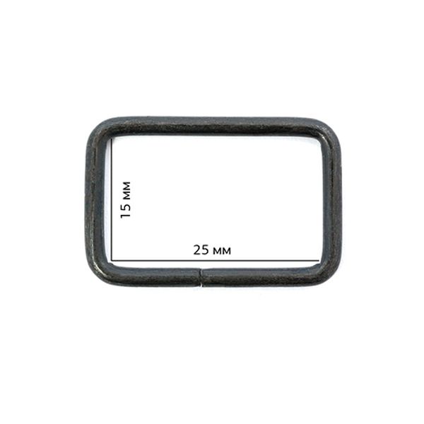 Рамка прямоугольная металл 25х15х2,3 мм, TSW цв. оксид уп. 500 шт