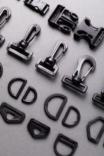 Полукольцо пластик 32 мм, 100 шт, черный, Gamma DRD002