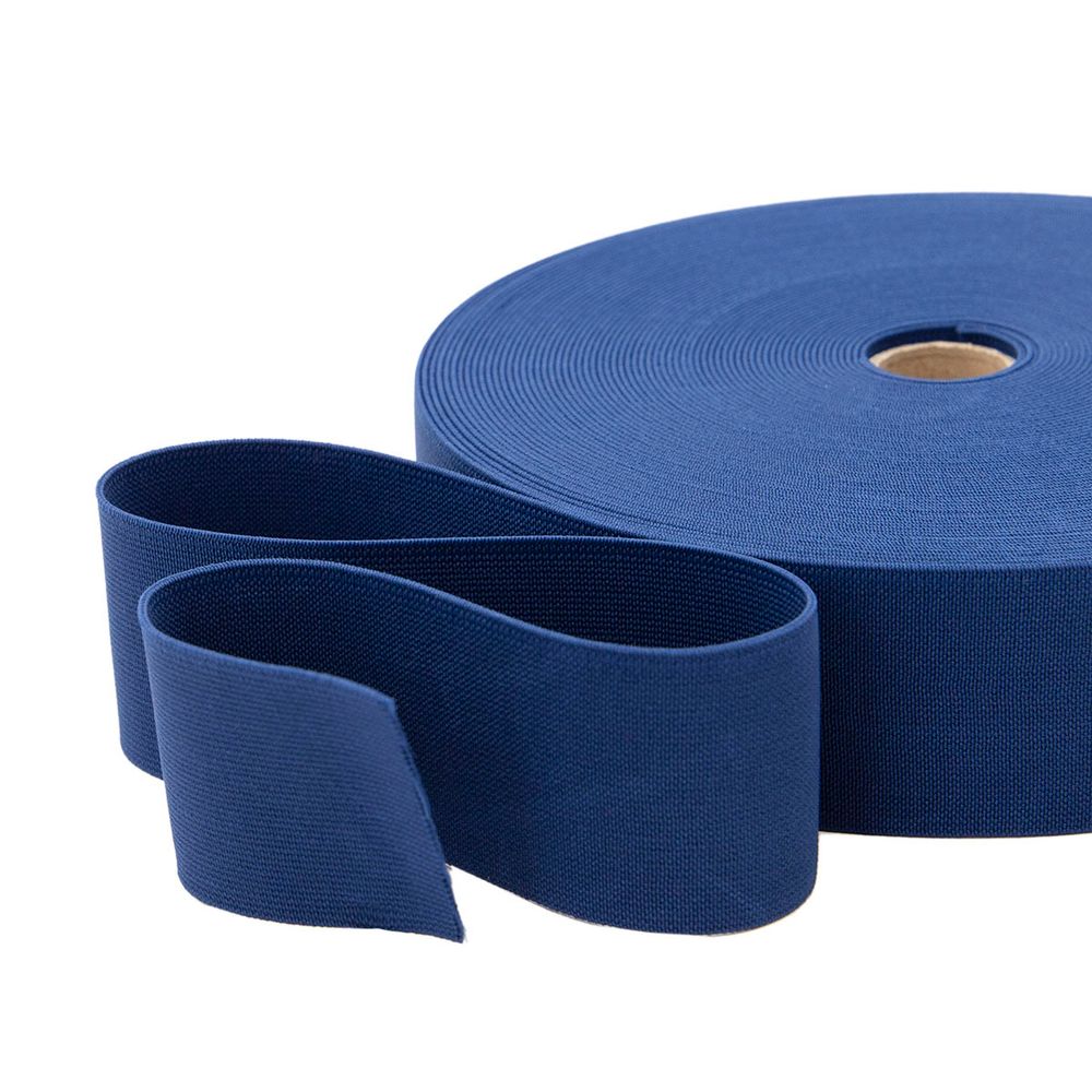 Резинка вязаная 50.0 мм / 25 метров, т.синий