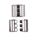 Пряжка-застежка 50 мм мет. эмаль чер.никель, 2 шт, BIG