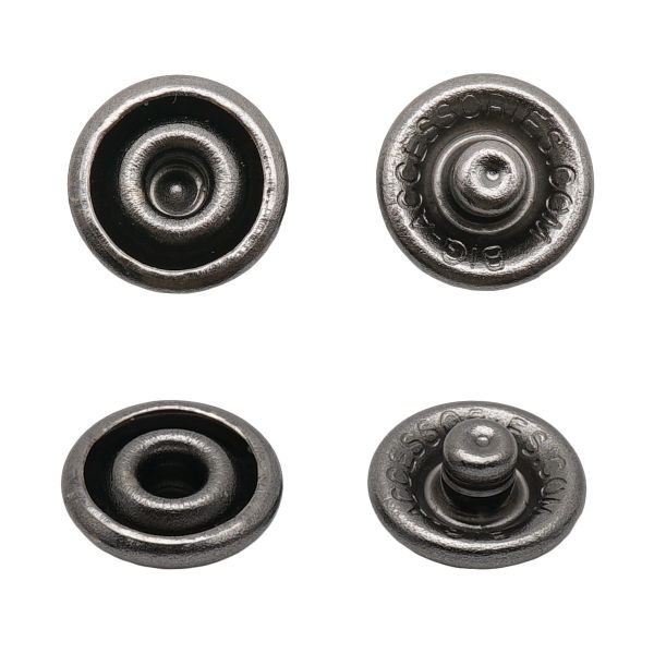 Часть кнопки рубашечной ⌀9 мм (C-часть), черн. никель мет, 100 шт, BIG