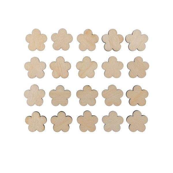 Заготовка из фанеры Мини-набор 1.6х1.5х0.3 см, 20 шт, Цветочки, Mr.Carving, БА-58