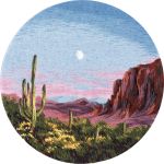 Набор для вышивания нитками Panna Живая картина JK-2296, Каньон, 13х13 см