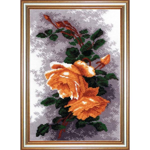 Набор для вышивания нитками РС Студия, Розы желтые 19х27 см