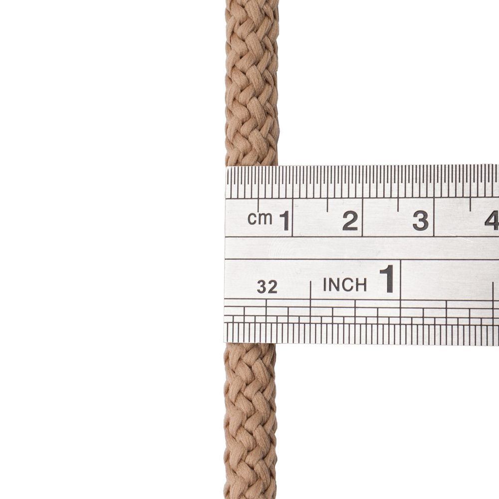 Шнур отделочный ⌀7.0 мм / 100м (хлопок 21%, полиэстер 79%) (бежевый), Р5286