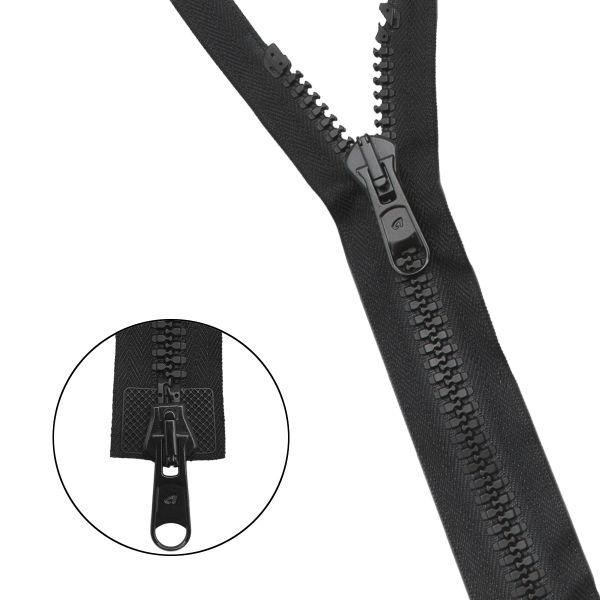 Молния трактор Arta Т8 (8 мм) 2 зам., разъем., 95 см, цв. 077 черный, уп.5 шт