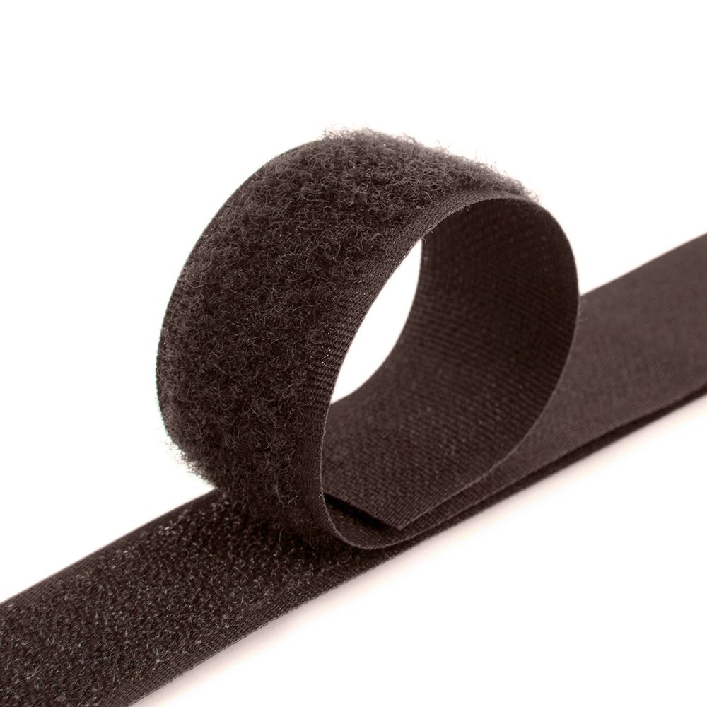 Лента контактная липучка (велкро) пришивная 20 мм / 25 метров, 108 св-коричневый, Gamma LG-20, ПАРА (крючок+петля), качество "B"