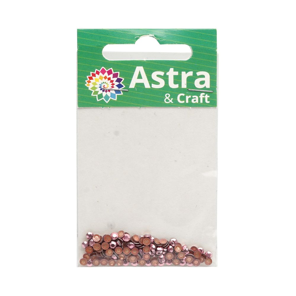 Стразы термоклеевые, 3 мм, ss12, 150 шт/упак (120 розовый)