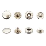 Кнопка Альфа (S-образная) ⌀12.5 мм, ≈144 шт, СТАЛЬ, №54 никель, NEW STAR