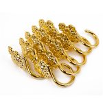 Крючки шторные для карниза навесные ⌀6 мм, 10 шт, 01 золото, Sofi H40