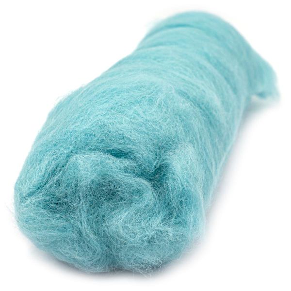 Шерсть для валяния Камтекс Кардочес п/тонкая 1х100 г (27-29 мкр), 023 св.бирюзовый, 558467-27