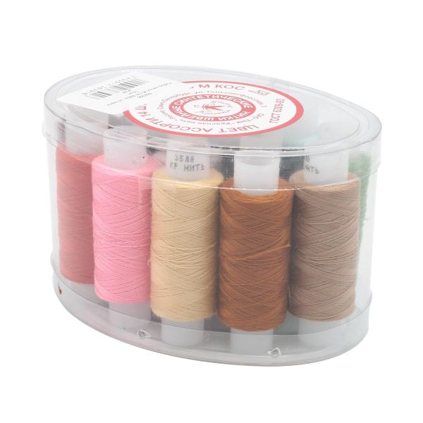 Швейные нитки (набор) 35ЛЛ 200м, ассорти, 14 шт