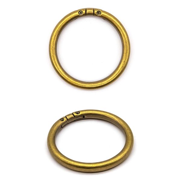 Кольцо разъемное металл на винтах 40 мм (50 мм внешн.), латунь, 4 шт, BIG