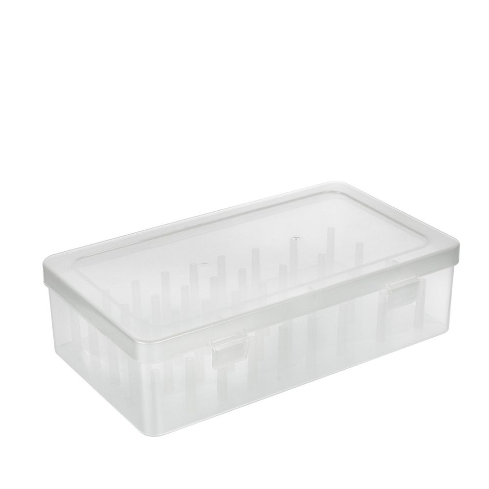 Органайзер для хранения ниток ОМ-042/1 пластик 23.5х13.5х6.5 см, розовый/прозрачный, Gamma ОМ-042/1