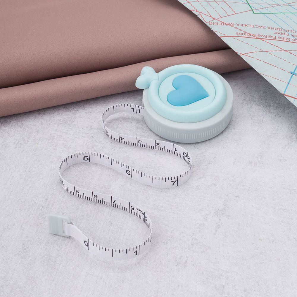 Лента-рулетка сантиметровая 150 см, голубой, Hobby&Pro, LM-321