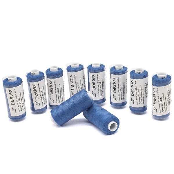 Нитки швейные бытовые Bestex 40/2, 365 м (400 ярд) / 10 кат., 087 зимнее небо