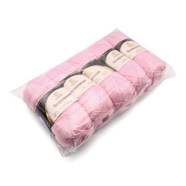 Пряжа Камтекс Воздушная / уп.5 мот. по 100 г, 370 м, 055 светло-розовый