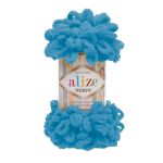 Пряжа Alize (Ализе) Puffy / уп.5 мот. по 100 г, 9м, 016 голубой сочи A