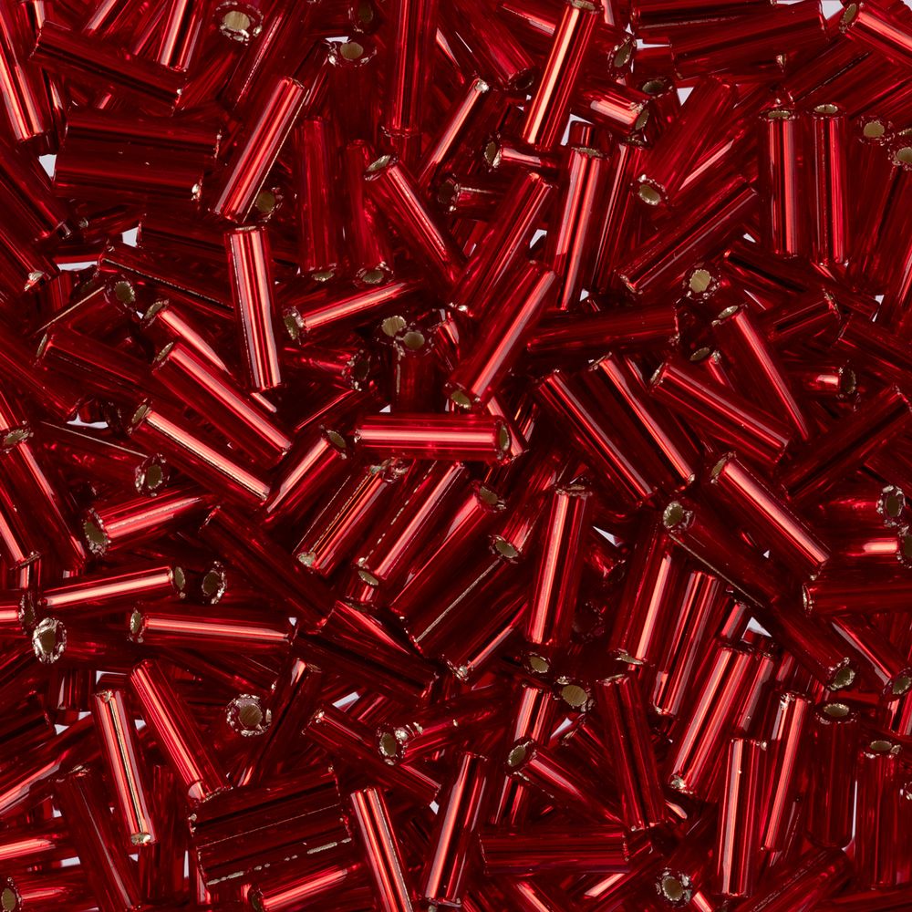 Бисер Preciosa Bugles 3 6.8 мм, 50 г, 97070 красный, 351-12001